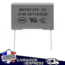 CONDENSATEUR MKP X2 0,47µF 0.47µF 470nF 474K 474 K 275V 250V uF(1581)