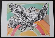 PICASSO - CARTE POSTALE - COLOMBE ARC EN CIEL - 1960 - Congrès la paix de 1974 -