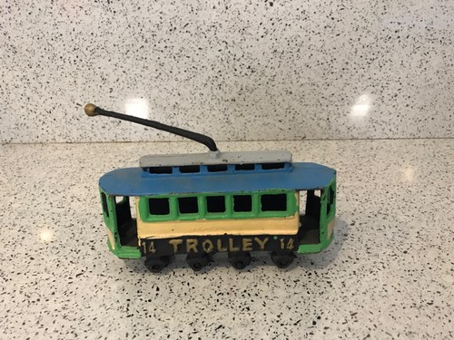Antique cast iron toy trolley - antique,