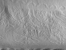 Linge Ancien Couvre Lit De Mariage 2 Cotés Dentelle Et Frange 2 Monogrammes A V