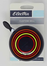 Electra Ding Dong Vélo Sonnette Cloche Lace Grand XXL 80mm Agrafe Avec Rayures