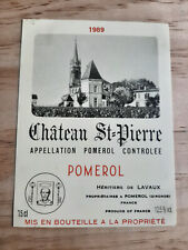 étiquette vin Chateau Saint