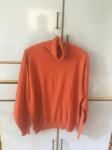 Pull over col roulé rouge - col,