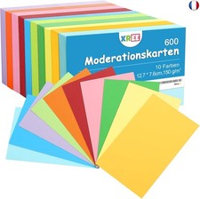 600 Pièces Flashcards, 12,7 x 7,6 cm Fiche de Revision Fiches Vierges pour 