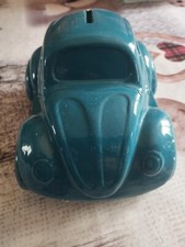 VOLKSWAGEN Coccinelle Tirelire en céramique bleue