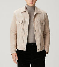 Veste camionneur en cuir pour