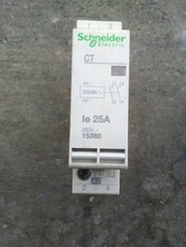 1x contacteur SCHNEIDER 2 poles 25 amp bobine 230v ouvert au repos réf 15380