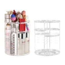 Organisateur de Maquillage Clair 360° Rotatif Réglable Présentoir Cosmétique ...