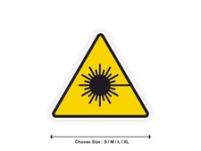 Sticker panneau DANGER laser