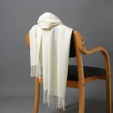 Echarpe étole crème, blanc