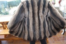 manteau en fourrure naturelle de marmotte