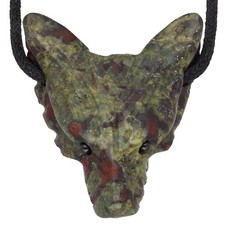 Pendentif tête loup - pendentif, de