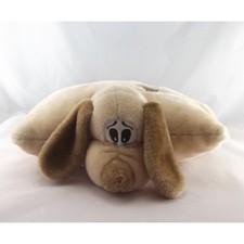 Peluche coussin chien beige
