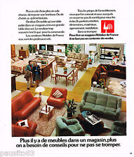 PUBLICITE ADVERTISING 055  1973  MOBILIER DE FRANCE  magasin de meubles