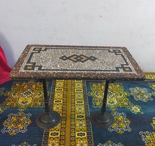 Table de bistrot début XXème piètement en fonte et plateau Terrazzo