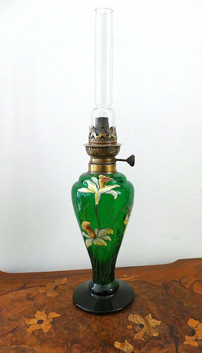 Lampe petrole verre - à,