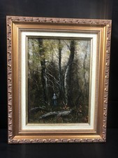 Huile sur panneau - Ecole