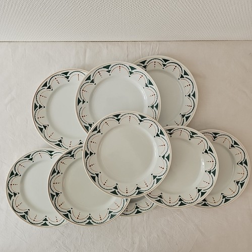 Assiettes plates décor succao - assiettes,
