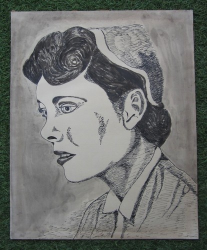 Ancien beau dessin non - , signé