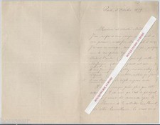 Lettre autographe signée de E. Combes, Professeur d'allemand à Emile Augier