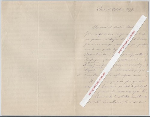 Lettre autographe signée - , de