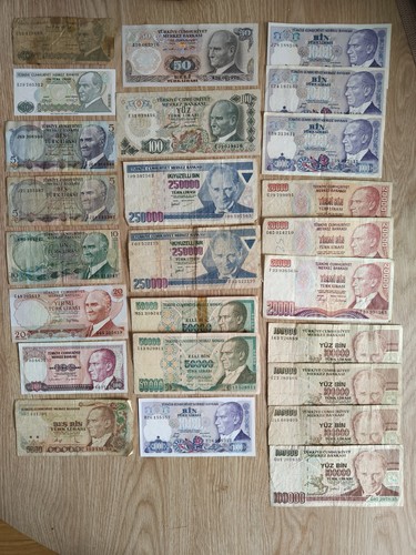 Lot billets turquie - lot, 25