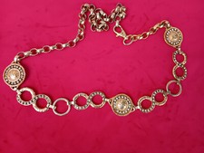 ceinture femme vintage femme en métal doré