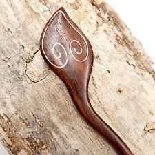 Pic à cheveux en bois et métal, pique à chignon,fourche bâton baguette