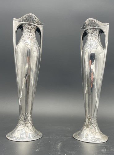 Paire vases art nouveau o - paire, de