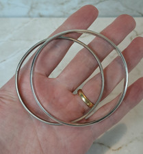 2 bracelets joncs argent