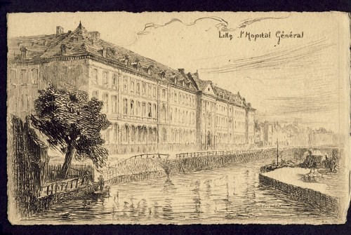 Cpa rare eau forte estampe - cpa,