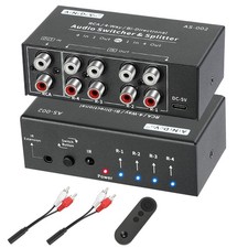 Répartiteur audio bidirectionnel RCA 4 voies 1 en 4 sorties 4 en 1 sortie can...