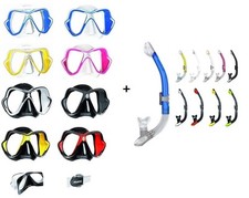 Mares X-Vision Liquid Skin Masque De Plongée + Mares Ergo Dry Tuba Sec