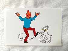 GRANDE CARTE POSTALE TINTIN À