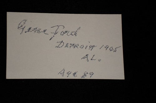 Gene ford signed autographed - gene,