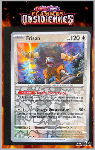Carte pokémon frison 174 197 - carte, 174/197