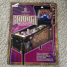 HOUDINI - AMERICAN PINBALL - FLYER - PUBLICITE DE FLIPPER
