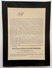 DROUET MONTGERMONT Mottay Sagazan FAIRE PART Saint Meen LORGERIL Chesnais 1897