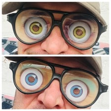 Fou grand yeux lunettes - yeux,