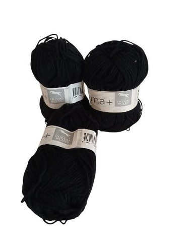 Pelotes laine noires - pelotes,