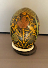 Oeuf en bois NATURE sublimée - Oeuf décoratif peint à la main - Artisanat