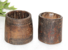 Pot À Mesurer En Bois Antique Paili Original Ancien Sculpté À La Main