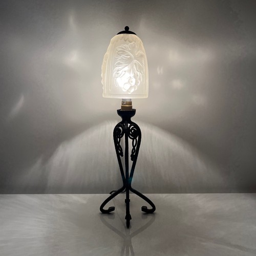 Lampe fer forgé verre - fer,