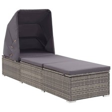 Chaise Longue avec Auvent et