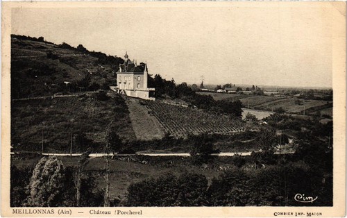 Cpa meillonnas chateau - cpa,