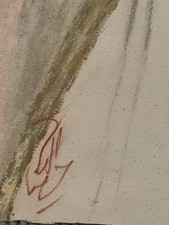 Tableau ancien pastel portrait homme notable arabe orientaliste signé