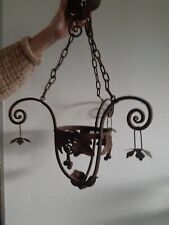 MONTURE DE LUSTRE ART DECO FER FORGE