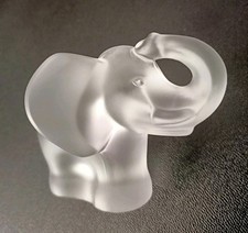 Ancienne Statuette Éléphant En Cristal De Sèvres.