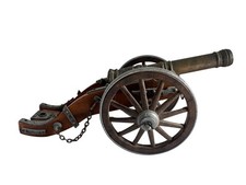 Canon miniature décoratif Louis XIV – bois et métal – réplique historique 1/10