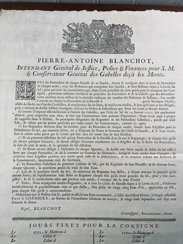 Chambéry 1772 rare - chambéry,